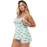 3 Baby Doll Amamentação Pós Parto Short Doll Maternidade