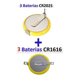 3 Baterias Cr1616 + 3 Baterias Cr2025