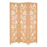 3 Biombo Divisória Mdf Com Rodinha Painel Divisor Sanfonado