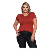 3 Blusas Camiseta Feminina Plus Size