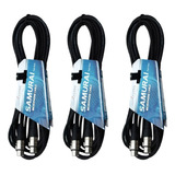 3 Cabo Para Microfone Xlr/xlr 5 Metros Roxtone Samurai Top