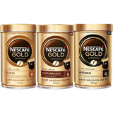 3 Café Nescafé Gold Lata Espresso Solúvel Liofilizado 6 8 9 