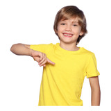 3 Camisetas Infantil Básica Lisa 100%
