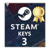 3 Chaves Aleatória Steam Ouro - 3 Steam Random Key R$40 +