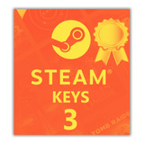3 Chaves Steam Ouro - 3 Steam Random Key R$40