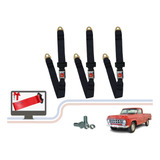 3 Cinto Segurança Banco Inteiriço Chevrolet C10 Carro Antigo