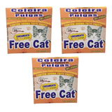 3 Coleiras Anti Pulgas Free Cat 36cm Gatos 100% Atóxico