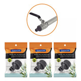 3 Conector Adaptador Macho Em Plastico C/ Rosca Externa 3/4 Cor Cinza