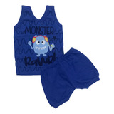 3 Conjuntos Camiseta Shorts Bebê Infantil Verão Menino