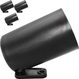 3 Copo Pvc 52mm Instrumento Manômetro Suporte Painel Preto