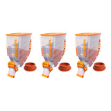 3 Dispenser Ração De Parede Durabox 40 Litros 15 Kg + Brinde