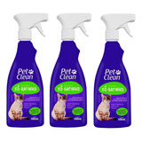 3 Educadores Xô Gatinho Spray Sanitário Xixi 500ml Pet Clean