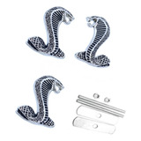 3 Emblema Metal Cobra Snake Mustang