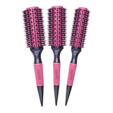 3 Escovas Profissionais P M G Térmica Cerdas Javali Cabelo