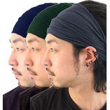 3 Headband Masculino Bandana Faixa Unissex Esportes