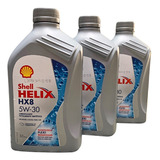 3 Lts Oleo Shell Helix Hx8 5w30 100% Sintetico