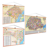3 Mapa Região Sul Sc Rs Pr Brasil Banner Moldura Laminado