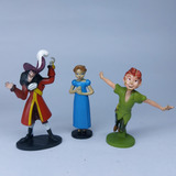 3 Miniaturas Colecionáveis Peter Pan Oficiais Disney