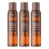 3 Óleo Bronzeador 15fps Spray Bronzeamento Rápido Vitamina E