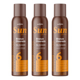 3 Óleo Bronzeador 6 Fps Spray Bronzeamento Rápido Vitamina E