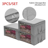 3 Pack Saco De Armazenamento Dobrável Non-woven Anti-poeira