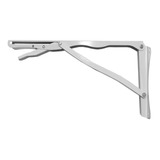3 Par Suporte Mão Francesa Dobrável Desicon 30cm Branco Mesa