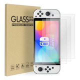 3 Pcs Película Vidro Anti Risco 9h Para Nintendo Switch Oled