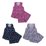 3 Pijama Infantil Regata Feminino Baby