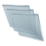 3 Placas Acrílico Transparente Cristal 100cm