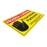 3 Placas Propriedade Particular Rural Privada 40x60 Polionda