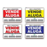 3 Placas Vende-se Aluga Polionda 60x40cm Imobiliária Imóvel