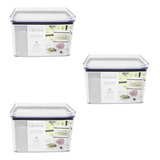 3 Pote Organizador Geladeira Porta Frutas Legumes 18x13x14cm
