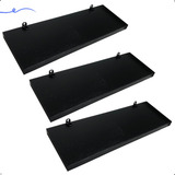 3 Prateleiras 30x10 Mdf Preto Dormitorio Suporte Cadeirinha