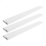 3 Prateleiras 80 Cm Para Quadros Fotos Livros Branco Tx