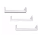 3 Prateleiras U Mdf Nicho Livros 70x10 Suporte Grátis 70103u