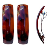3 Presilhas Para Cabelo Fivela Metal Mola Clip Preta Marrom