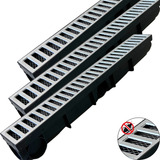 3 Ralo Linear 6x150cm Seca Piso Pluvial Sifão Anti Odor Tela