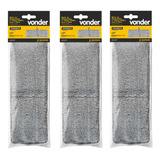 3 Refil De Microfibra Para Rodo Mop Lava E Seca, Vonder