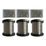 3 Rolos Arame Inox + 3000 Ilhos Para Apicultura Abelha 