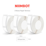 3 Rolos Papel Etiqueta Niimbot 50x15mm