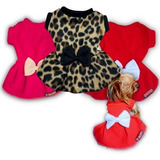 3 Roupinhas Pet Vestidinho Cachorros E Gatos Soft Inverno T5