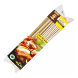 3 Sacos De Espeto De Madeira Gina Para Assar Alimentos 25cm