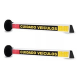 3 Sinalizador De Garagem Slim Pisca Led Com Sinal Sonoro