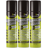 3 Spray Tinta Borracha Líquida Preto 400ml Envelopamento