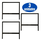 3 Suporte Placas Carga Perigosa Caminhão Sinalização 30x30cm