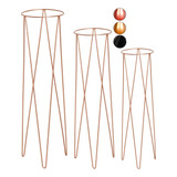 3 Suporte Tripé Para Vasos Plantas Chão Grande 60cm 45cm 25
