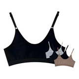3 Sutiãs Sutian Menina Moça Top Algodão Lingerie Infantil