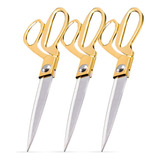 3 Tesoura De Costura Profissional Para Alfaiate Tecido 9,5