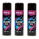 3 Un Óleo Lubrificante Bike Silicone Ptfe Spray Algoo 300ml