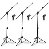 3 Unid Pedestal Para Microfone Arcano Pmv-100-pac Sj